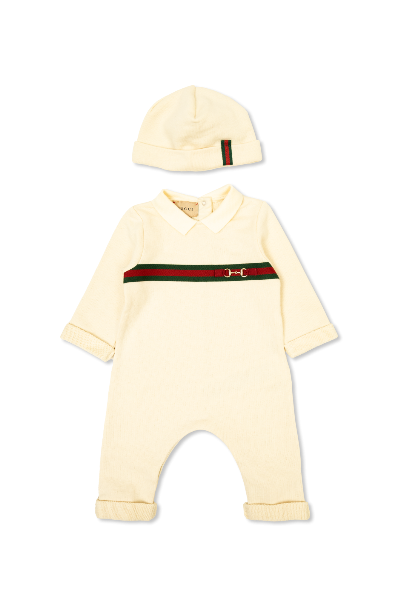 Cream Baby Set Onesie and Hat Gucci Kids Vitkac Canada